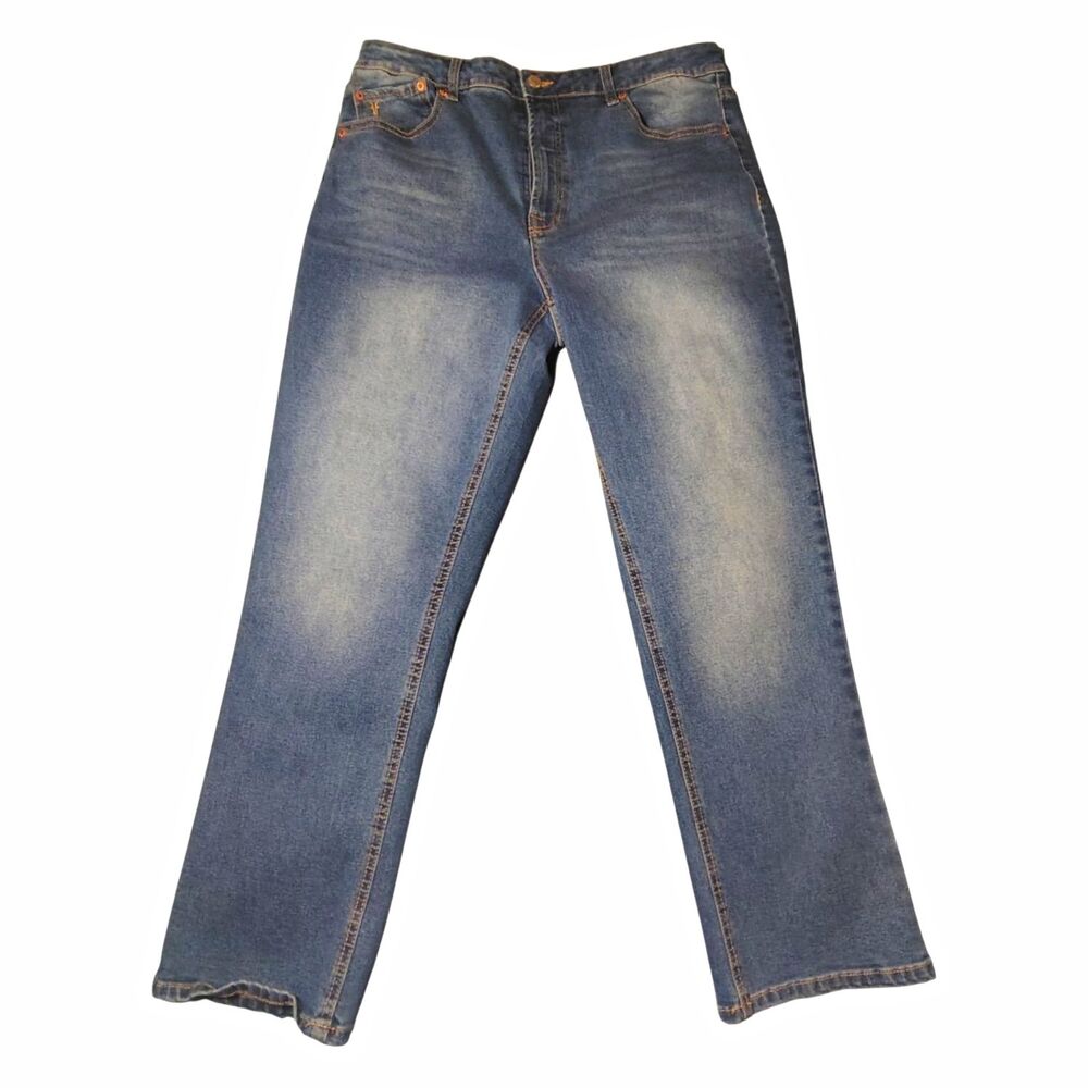 Frye Women's Straight Medium Wash Jeans Regular Fit Mid Rise Stretch 12/31 00092